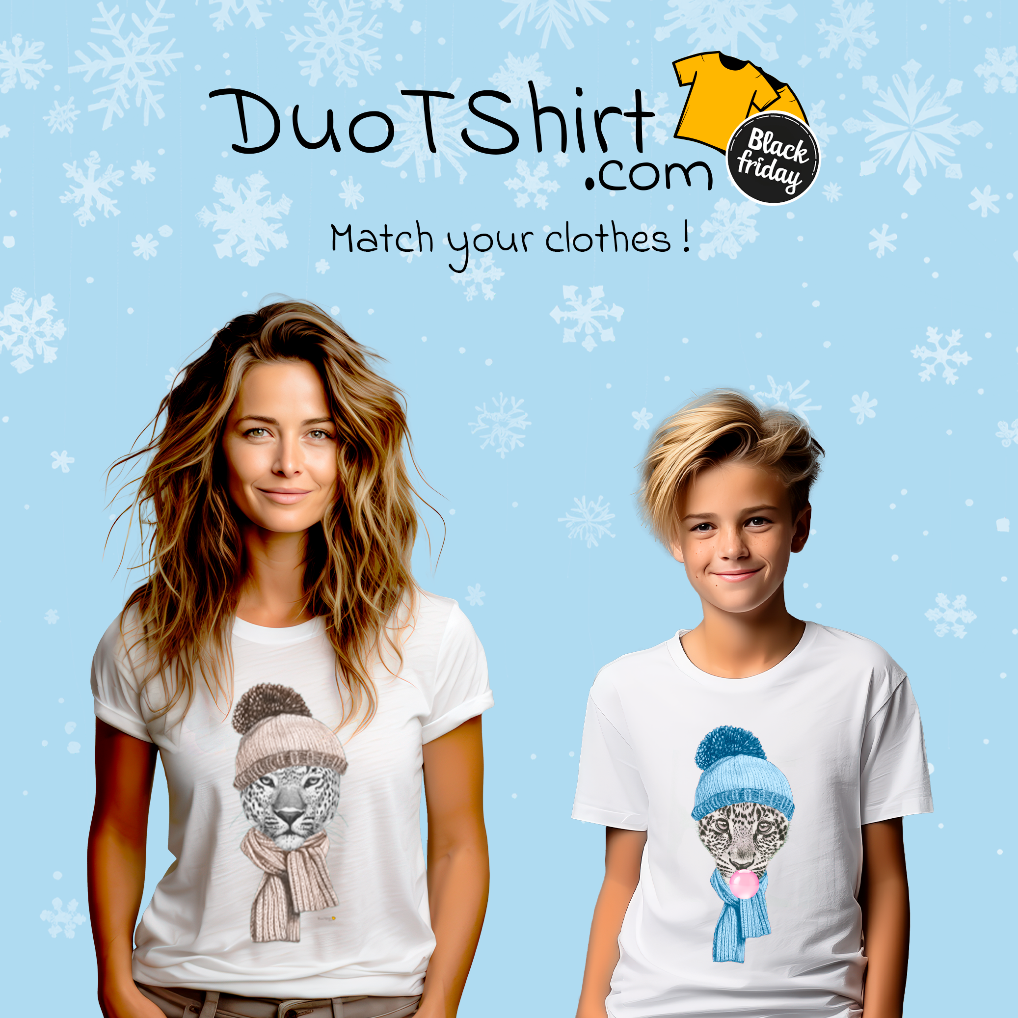 Matching t-shirts with 15% off for Black Friday